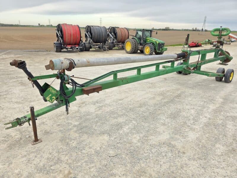 45′ Lagoon Pump with Dual 6″ Outlet Housing. 8″ Discharge Pipe