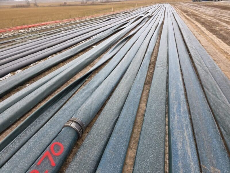 8847′ of Yr 2021 8″ Bulldog TPU Supply Hose w. coupler sets.