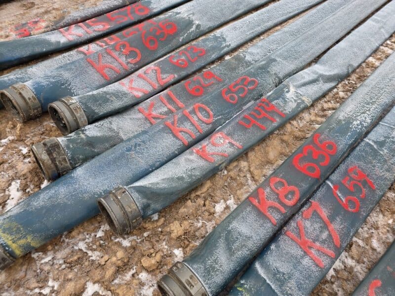 8847′ of Yr 2021 8″ Bulldog TPU Supply Hose w. coupler sets.