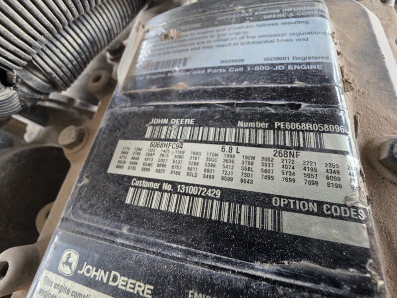 AC-108 750 CFM 2014 Atlas Copco 6.8L John Deere Engine Air Compressor