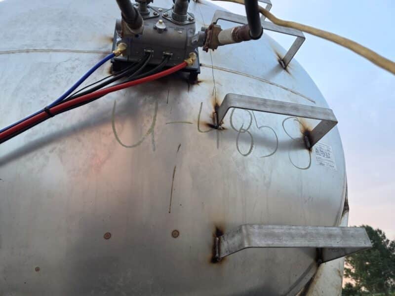 20″ Swivel Tube U-4858 1987 Fruehauf 6500 Gallon Stainless Steel Semi Tanker