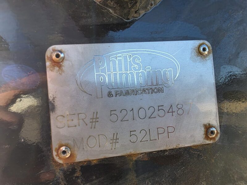 12″ Phil’s Pumping 52′ Load Only Lagoon Pump