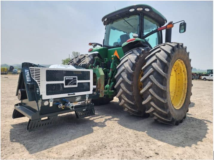 Heavy-duty air compressor tractor system used in manure pumping applications for hose purging and system maintenance