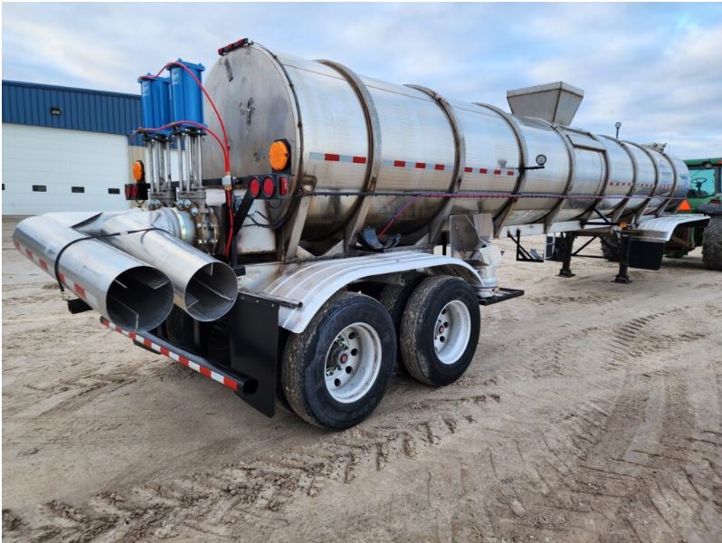 Liquid manure tanker used for safe and efficient transport from storage to fields, designed for stability and heavy loads.