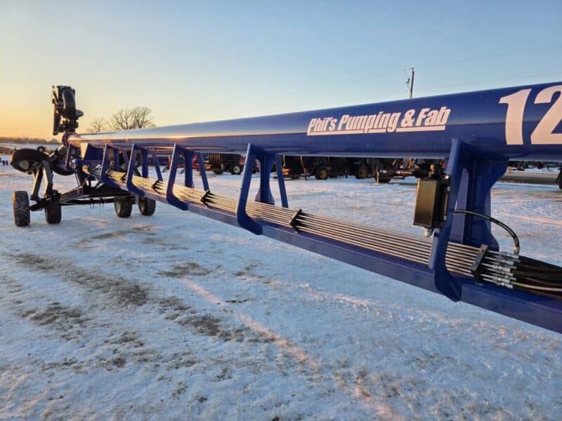 New 52ft Phil’s 12″ Turbo Blaster Lagoon Pump w/ 10″ Agitation Gun & Outrigger Wheels