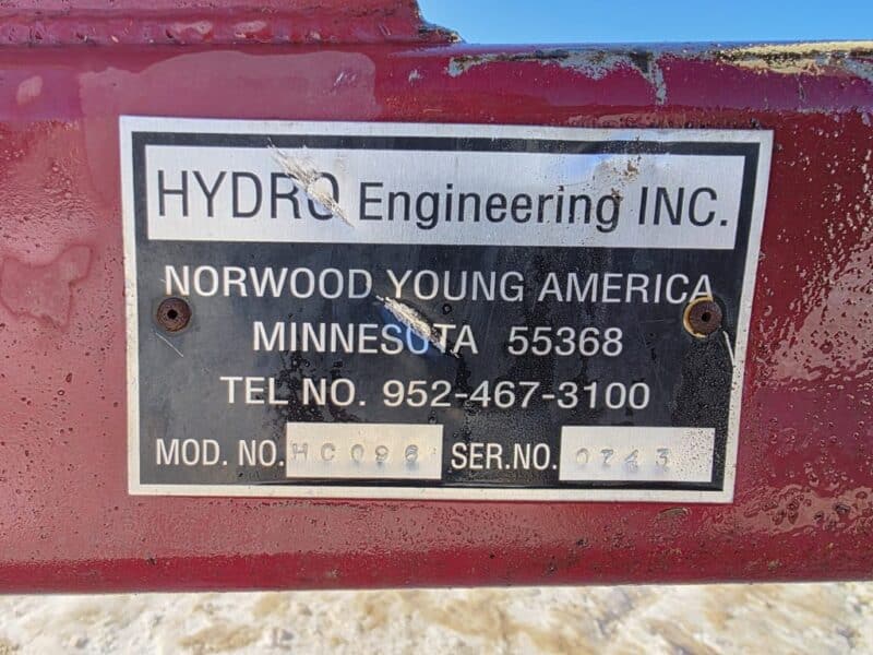 Hydro Single Axle Hose Cart. Hydraulic Drive