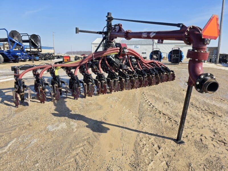 Used for 500 Acres 28′ ZML Toolbar w. 14 Red Viper Gen 4 Row Units w. 8″ Stinger