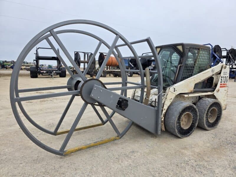 Skid Steer Hose Reel Holds 2000 Ft of 6″