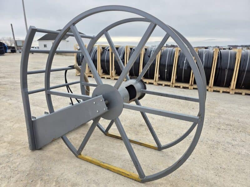 Skid Steer Hose Reel Holds 2000 Ft of 6″