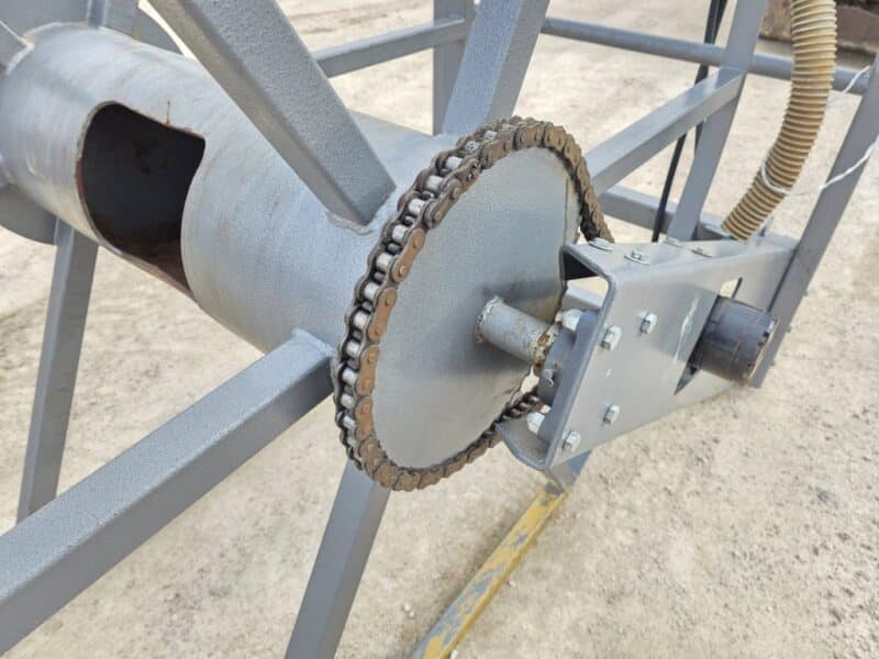 Skid Steer Hose Reel Holds 2000 Ft of 6″