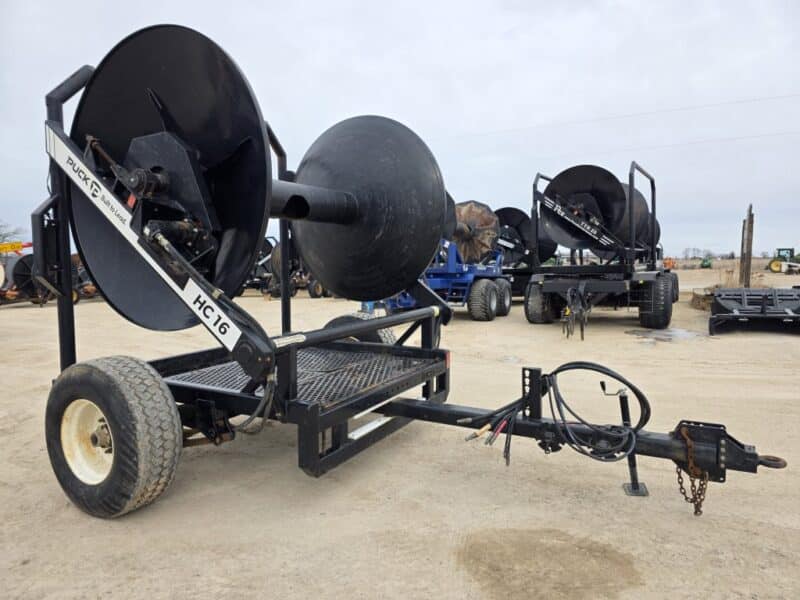 Puck HC16 Hydraulic Driven Hose Cart Holds 1 Mile of 8″ Supply Hose