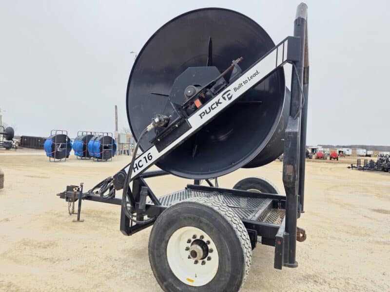 Puck HC16 Hydraulic Driven Hose Cart Holds 1 Mile of 8″ Supply Hose