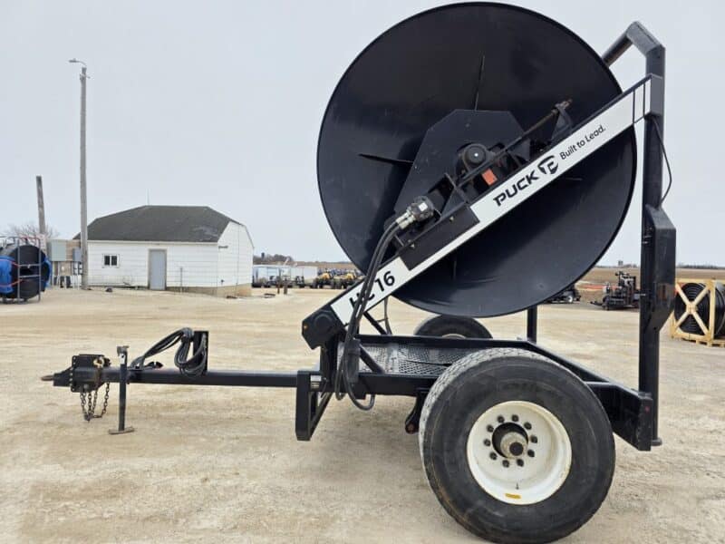 Puck HC16 Hydraulic Driven Hose Cart Holds 1 Mile of 8″ Supply Hose