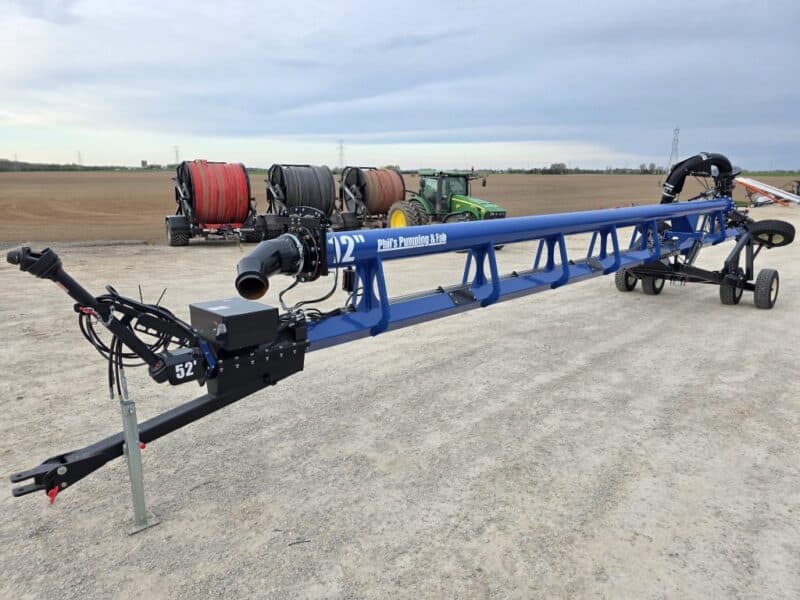 New 52ft Phil’s 12″ Turbo Blaster Lagoon Pump w/ 10″ Agitation Gun & Outrigger Wheels
