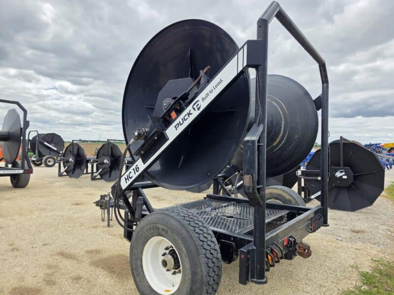 Puck HC16 Hydraulic Driven Hose Cart Holds 1 Mile of 8″ Supply Hose