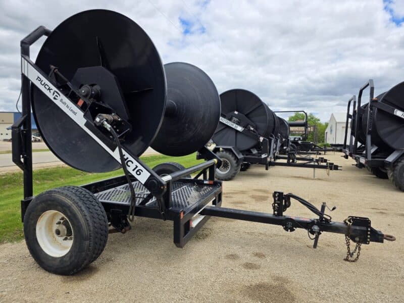 Puck HC16 Hydraulic Driven Hose Cart Holds 1 Mile of 8″ Supply Hose