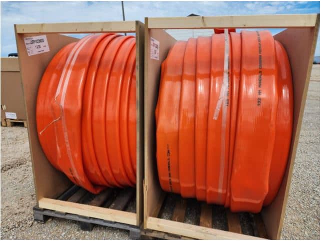 High-quality Mandals drag hose coils designed to minimize friction loss and improve pump efficiency in slurry systems