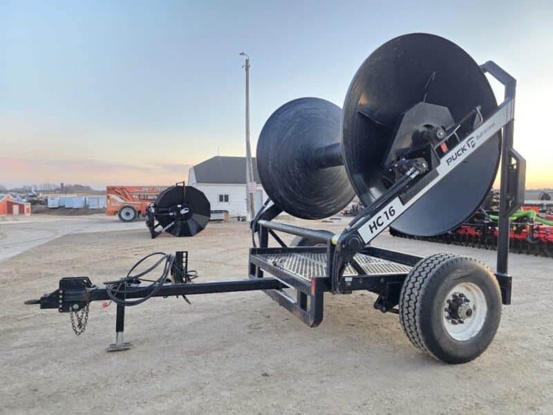 Puck HC16 Hydraulic Driven Hose Cart Holds 1 Mile of 8″ Supply Hose