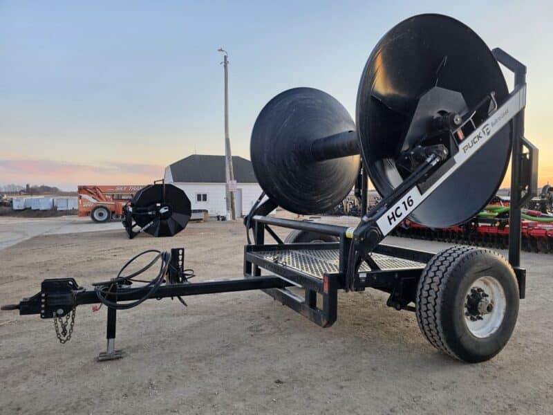 Puck HC16 Hydraulic Driven Hose Cart Holds 1 Mile of 8″ Supply Hose