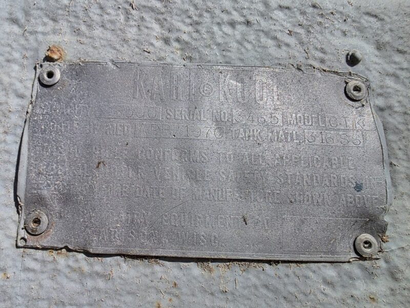 U-4873 Single 12″ Swivel Pipe 6500 Gallon Stainless Steel Semi Tanker