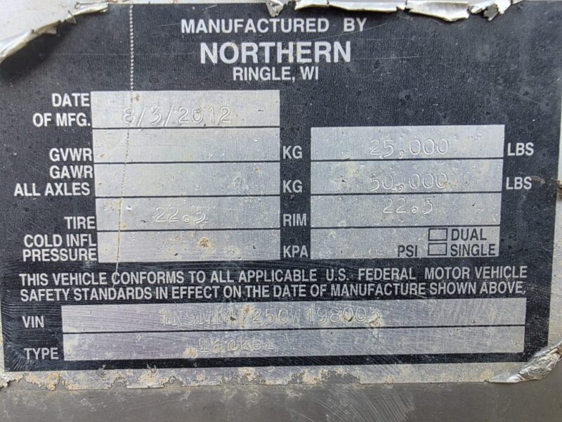 U-4869 20in Swivel Pipe 8500 Gallon Stainless Steel Semi Tanker