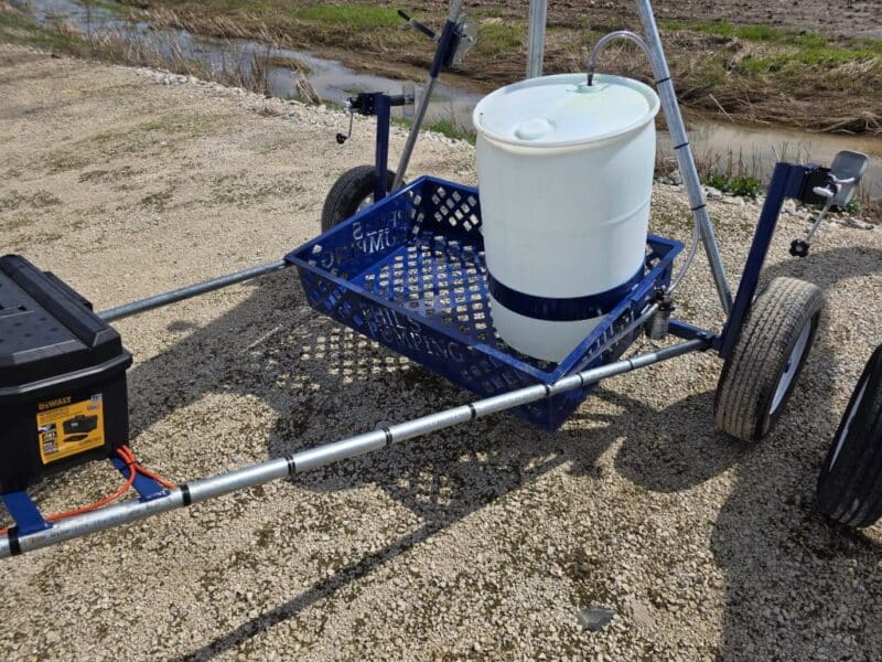 12″x 14″ Phil’s Load Stand w. Basket, Foam Injection, Wheel Jacks & Lights.