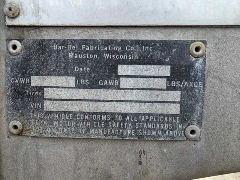 U-4881 1992 Barbel 6500 Gallon Stainless Steel Semi Tanker