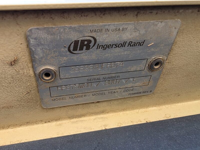 AC-116 600 CFM 2015 Ingersoll-Rand Cummins Engine Air Compressor