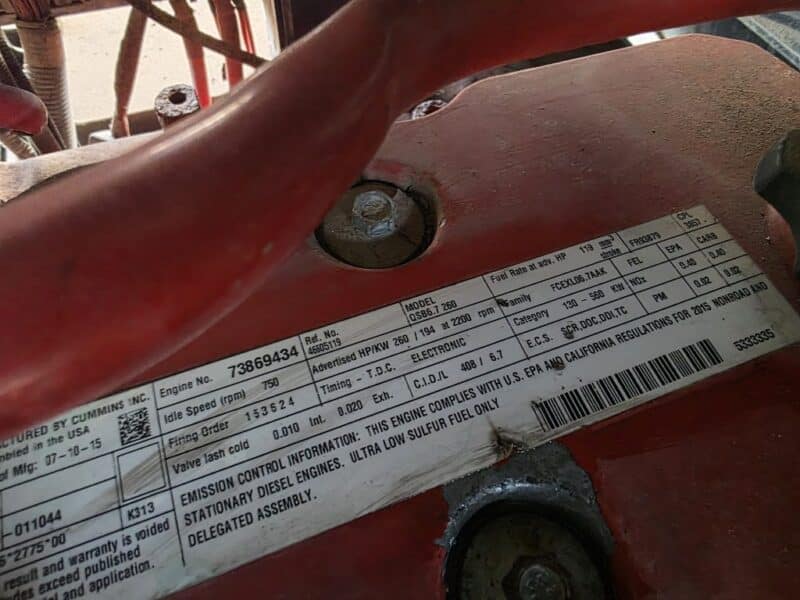 AC-115 750 CFM 2015 Doosan Cummins Engine Air Compressor