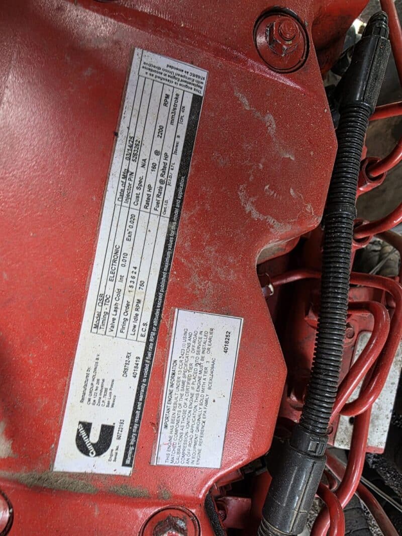 V3410 Mensch Alley Vac Truck. Cummins engine was new March of 2025. Starts and runs good.