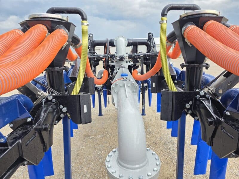 New 48′ Dribble Bar w. H.D. 8″ Stinger w. Mini Manifolds to 4″ Hoses