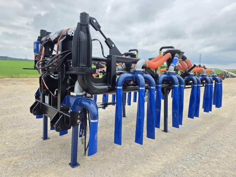 New 48′ Dribble Bar w. H.D. 8″ Stinger w. Mini Manifolds to 4″ Hoses