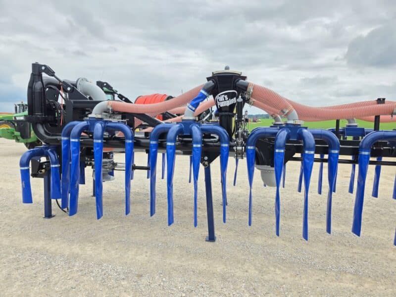 New 48′ Dribble Bar w. H.D. 8″ Stinger w. Mini Manifolds to 4″ Hoses