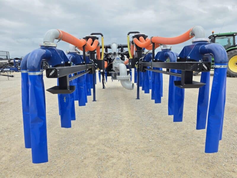 New 48′ Dribble Bar w. H.D. 8″ Stinger w. Mini Manifolds to 4″ Hoses