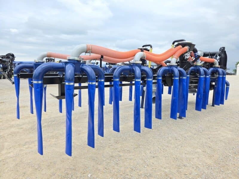 New 48′ Dribble Bar w. H.D. 8″ Stinger w. Mini Manifolds to 4″ Hoses