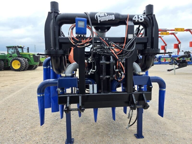 New 48′ Dribble Bar w. H.D. 8″ Stinger w. Mini Manifolds to 4″ Hoses