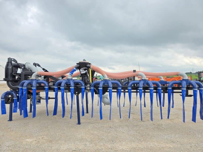 New 48′ Dribble Bar w. H.D. 8″ Stinger w. Mini Manifolds to 4″ Hoses