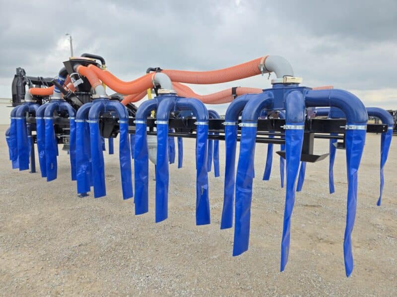 New 48′ Dribble Bar w. H.D. 8″ Stinger w. Mini Manifolds to 4″ Hoses