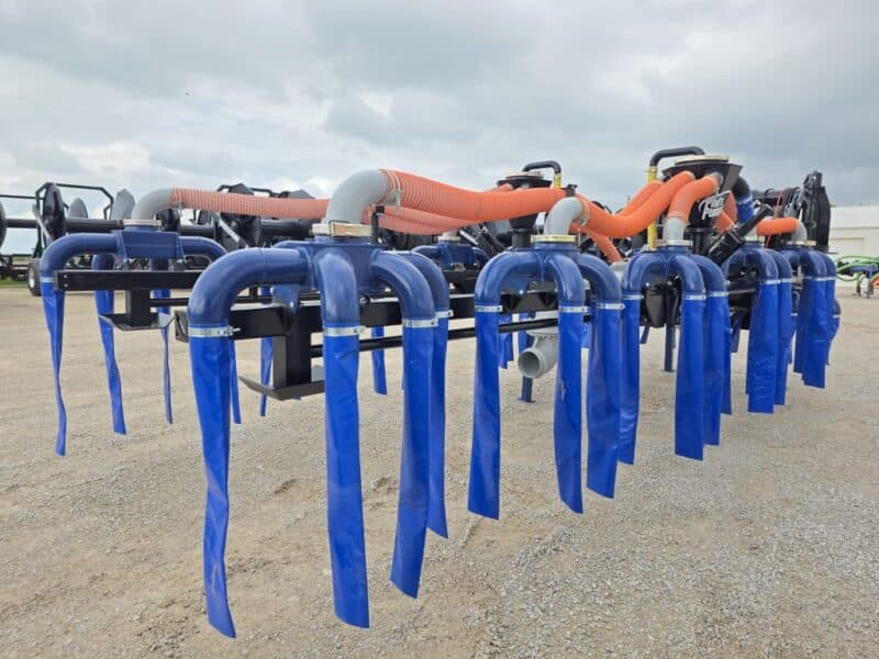 New 48′ Dribble Bar w. H.D. 8″ Stinger w. Mini Manifolds to 4″ Hoses