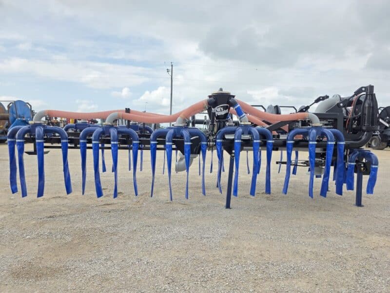 New 48′ Dribble Bar w. H.D. 8″ Stinger w. Mini Manifolds to 4″ Hoses