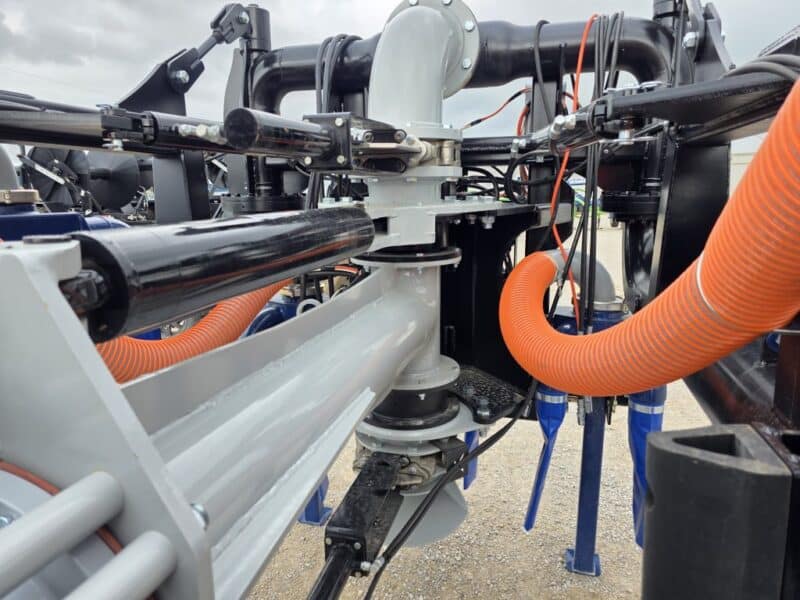 New 48′ Dribble Bar w. H.D. 8″ Stinger w. Mini Manifolds to 4″ Hoses