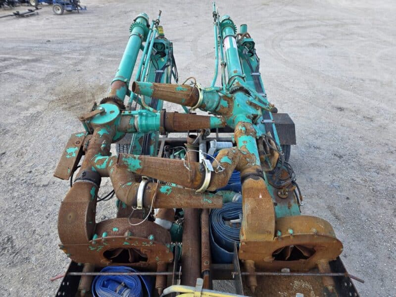 (2) 8′ Houle Pit Pumps and Trailer