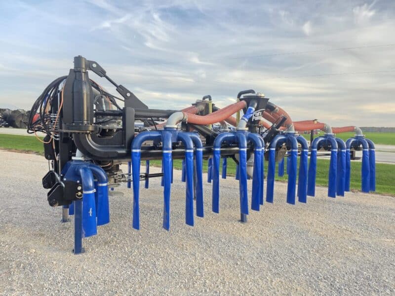 Lightly Used 48′ Dribble Bar w. H.D. 8″ Stinger w. Mini Manifolds to 4″ Hoses