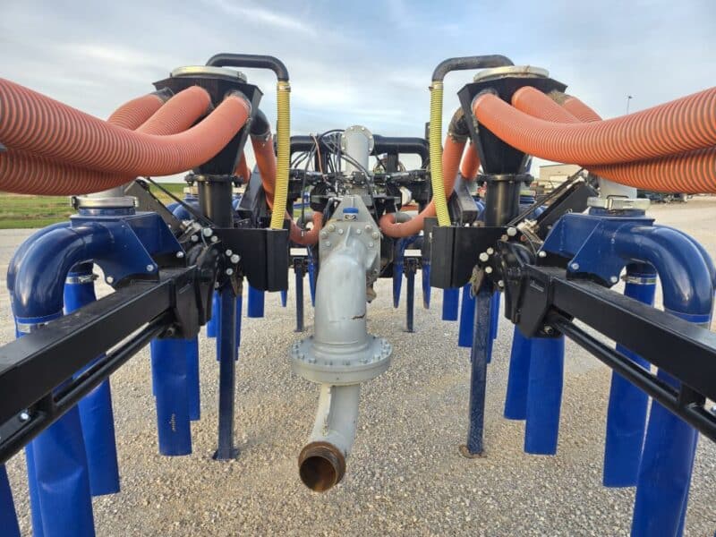 Lightly Used 48′ Dribble Bar w. H.D. 8″ Stinger w. Mini Manifolds to 4″ Hoses