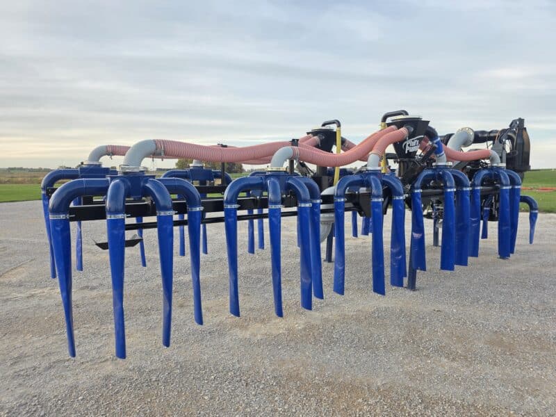 New 48′ Dribble Bar w. H.D. 8″ Stinger w. Mini Manifolds to 4″ Hoses