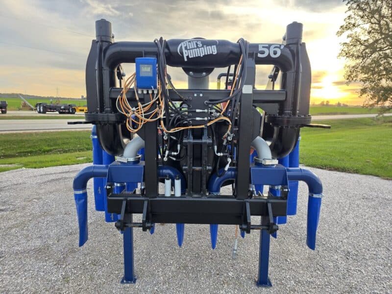 New 56′ Dribble Bar w. H.D. 8″ Stinger w. Mini Manifolds to 4″ Hoses