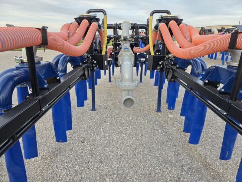 New 56′ Dribble Bar w. H.D. 8″ Stinger w. Mini Manifolds to 4″ Hoses