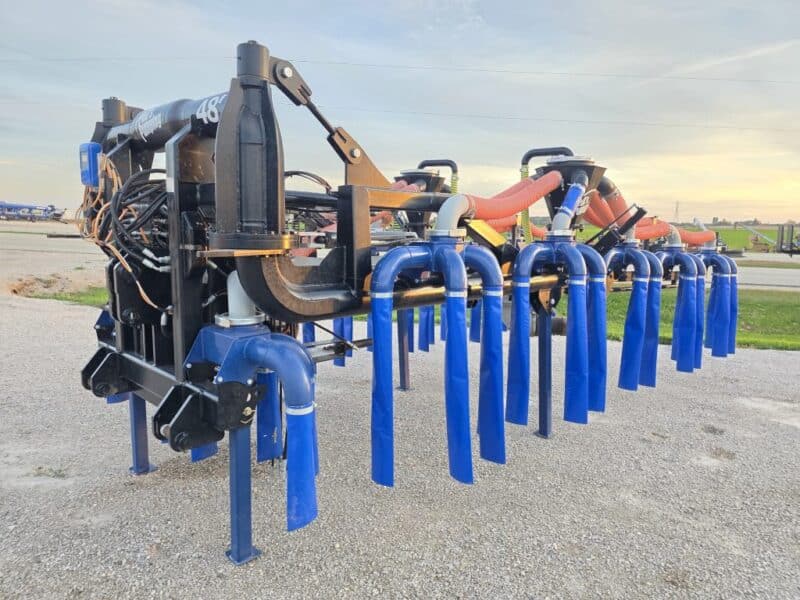 Lightly Used 48′ Dribble Bar w. H.D. 8″ Stinger w. Mini Manifolds to 4″ Hoses