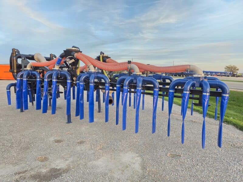 Lightly Used 48′ Dribble Bar w. H.D. 8″ Stinger w. Mini Manifolds to 4″ Hoses