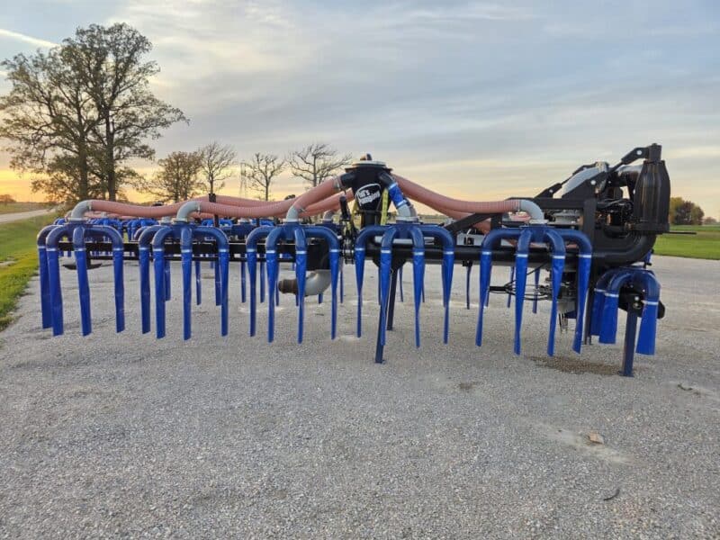 Lightly Used 48′ Dribble Bar w. H.D. 8″ Stinger w. Mini Manifolds to 4″ Hoses